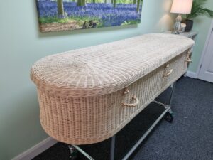 Oval Ended Rattan Coffin