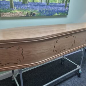 Light Oak Rose Coffin