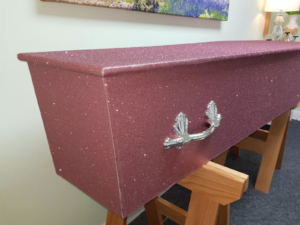 Rose Pink Glitter Coffin