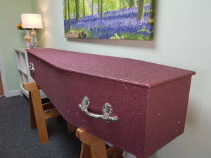 Rose Pink Glitter Coffin - Image 2