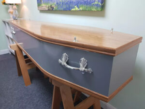 Chic Grey Coffin - Image 3