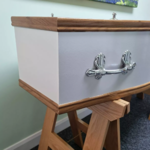 White Pearlescent Coffin