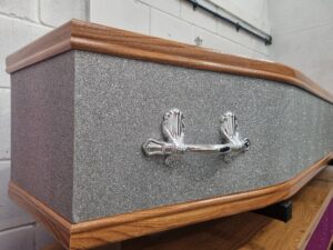 Silver Glitter Coffin